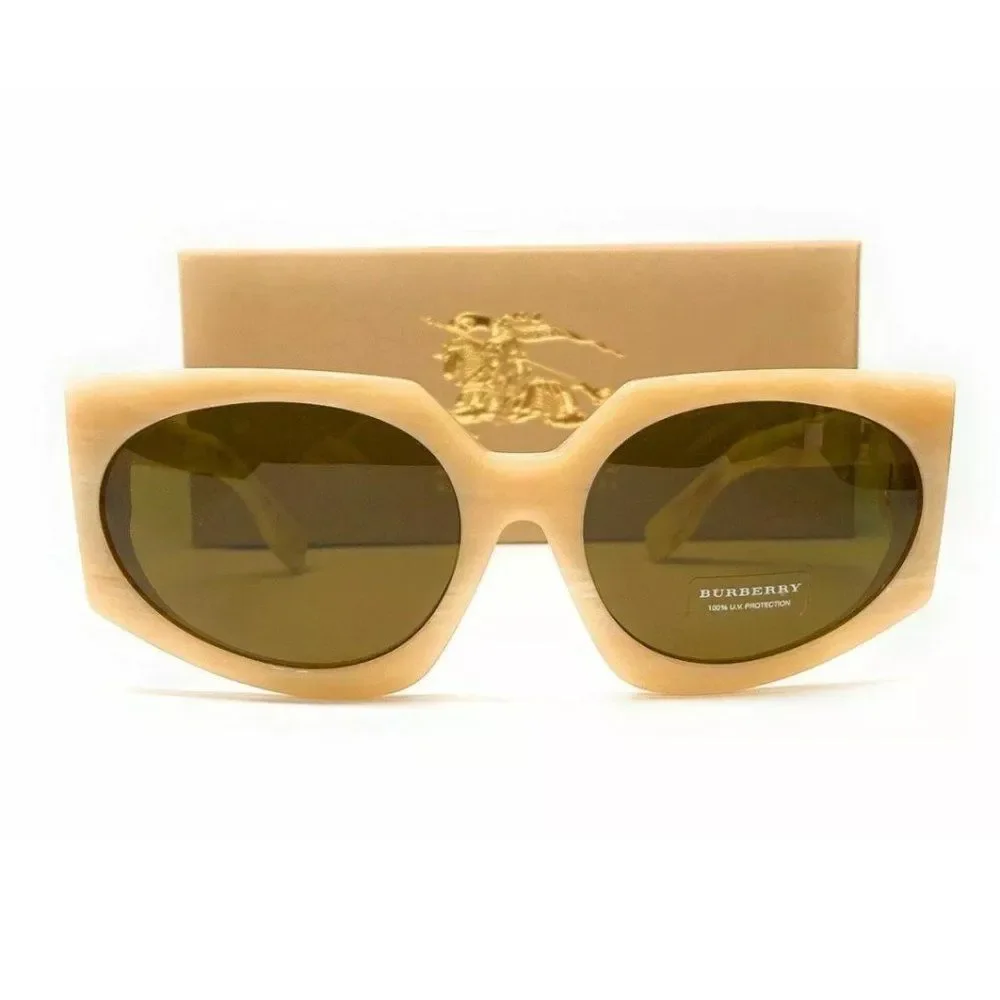 Burberry Women's Striped Beige Sunglasses! - Picture 2 of 3